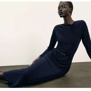 Zara Ruchid dress with belt